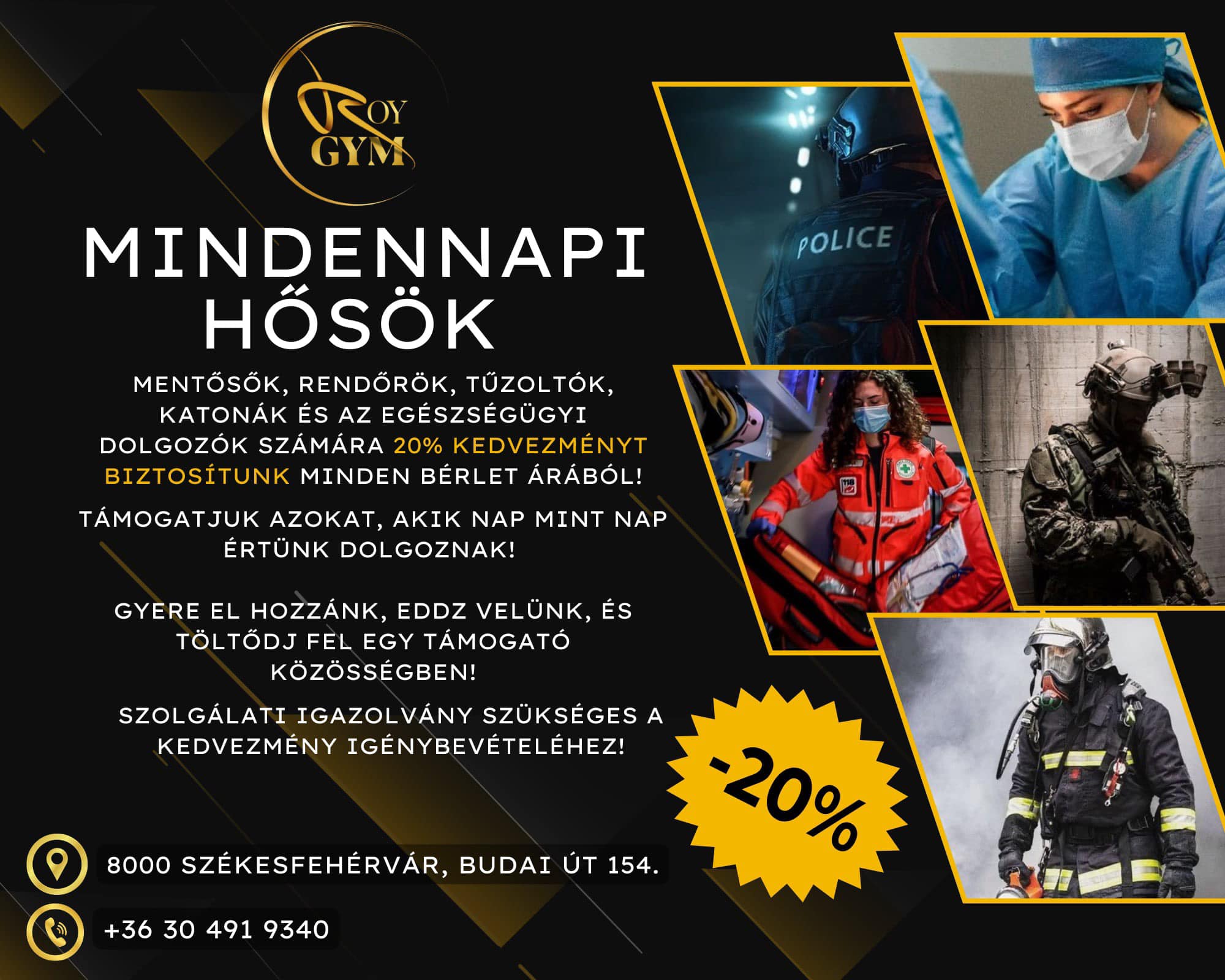 Special discount – everyday heroes save 20%